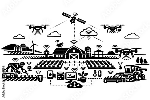 Smart Farming with Drones and Wireless Connectivity