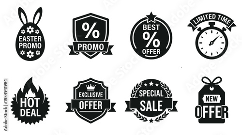 Easter Sale Vector Banners – Promo Labels, Discounts & Holiday Offers