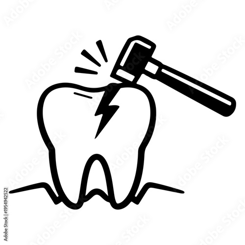 tooth hammer icon