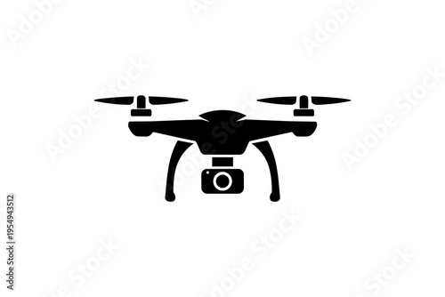 Drone quadcopter aerial camera technology icon