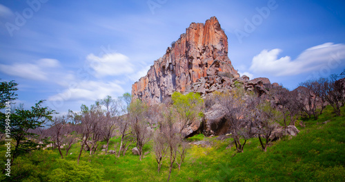 Cappadocia is a region formed 60 million years ago by the erosion of soft layers created by the lava and ash erupted from Mount Erciyes, Mount Hasan, and Mount Göllüdağ over millions of years by rain 