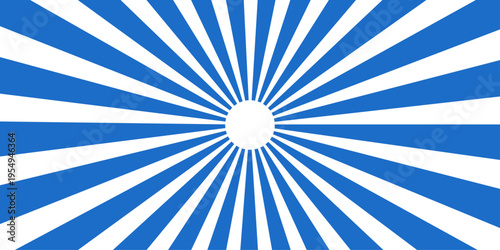 Blue sunburst background featuring a vintage retro vector design with light rays and a grunge texture pattern on a colorful blue sky backdrop illustration