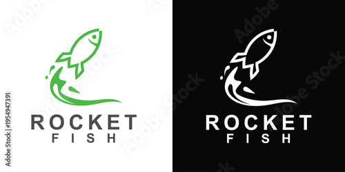 Rocket Fish Logo Design A Creative and Unique Concept.