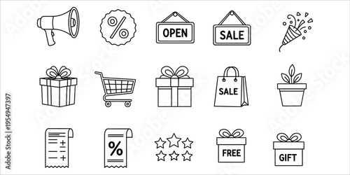 E commerce and shopping icons