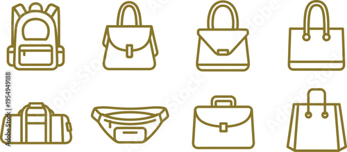 Collection of various handbags and purses