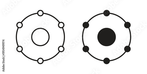 Antioxidant icon in black color. Vector icons on white background