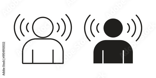 Brand awareness icon in black color. Vector icons on white background