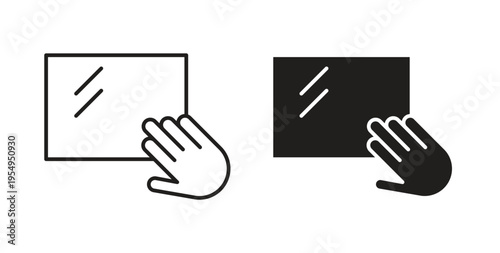 Cleaning cloth icon in black color. Vector icons on white background