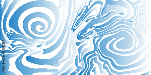 Seamless blue vector illustration of abstract water waves and ocean swirls creating a curved nature pattern texture for a decorative summer wallpaper design