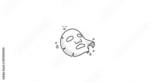 A line drawing of a sheet mask.