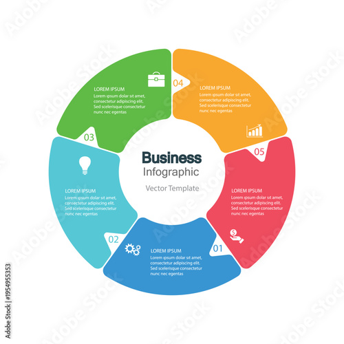 Business model canvas infographic template