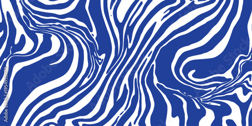 Abstract blue background featuring elegant white lines and a sophisticated geometric pattern