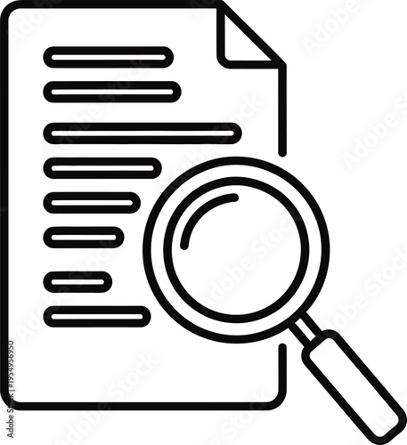 Document analysis and investigation icon