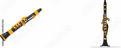 Classical Clarinet with Red Keys