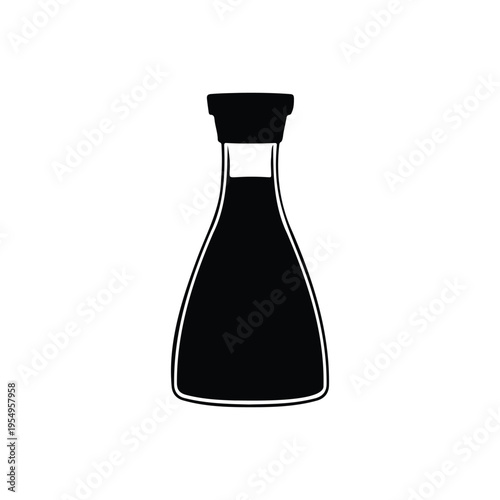 Corn oil silhouette icon vector flat design.