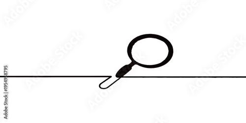 Dental tools and a magnifying loupe with a glass lens are isolated on a white background as professional optical equipment for focused clinical exploration and discovery