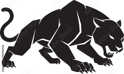 Black panther vector illustration isolated PNG with Transparent Background