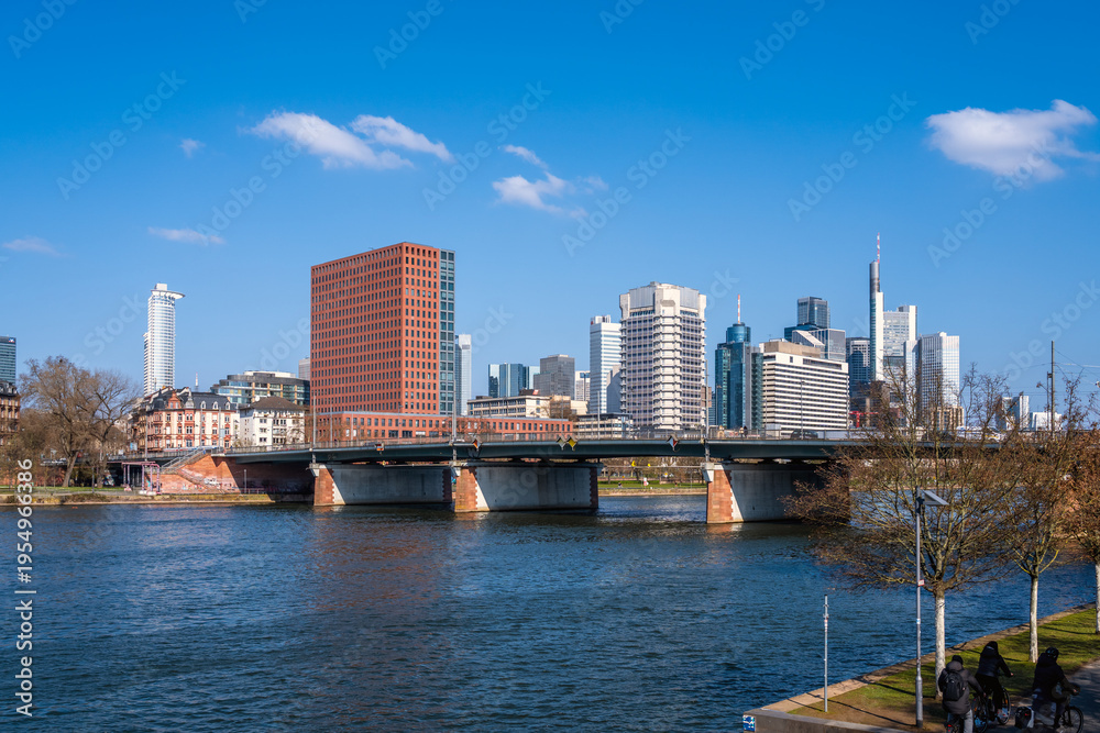 Obraz premium Skyline, Frankfurt am Main, Deutschland