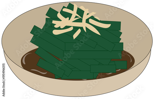 spinach stir fry vector