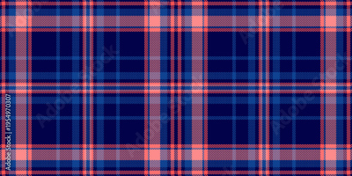 Couch pattern background vector, direct seamless tartan textile. Trend fabric plaid texture check in dark and blue colors.