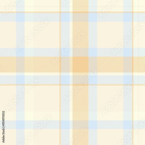 Grid pattern textile vector, isolation plaid check background. December fabric seamless texture tartan in beige and light colors.