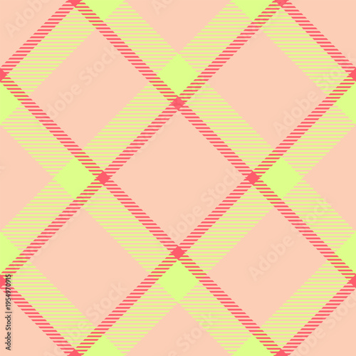 Relief vector plaid seamless, manufacturing textile check fabric. Old texture pattern background tartan in light and lime colors.
