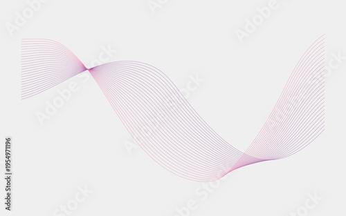 vector illustration on light pink background with curves and lines