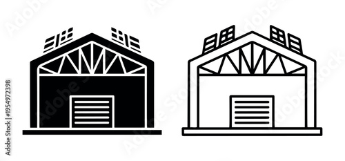 Print garage metal frame glyph icon vector illustration