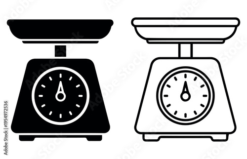 Print Kitchen scale icon vector design illustration  Premium Vector