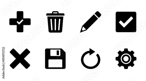 Task Management Vector Icons Collection