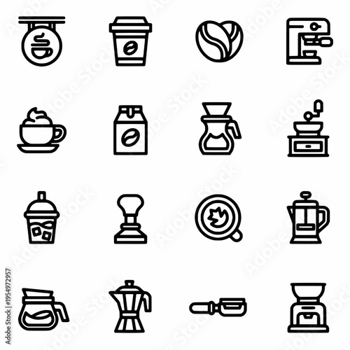 set of icons Coffee Shop