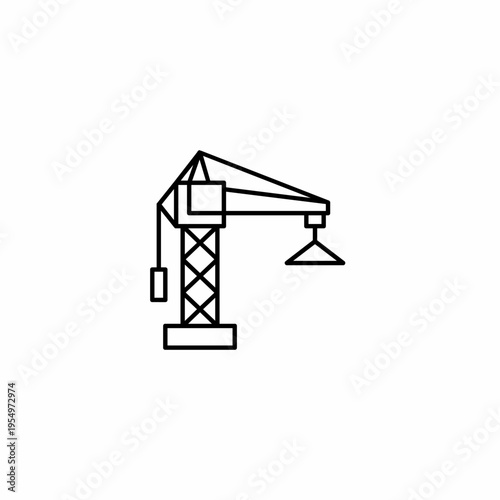 Robot machine tool crane icon