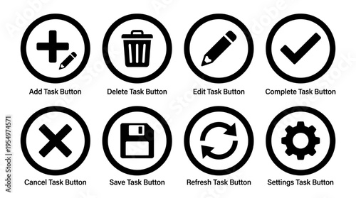 Task Management Vector Icons Collection