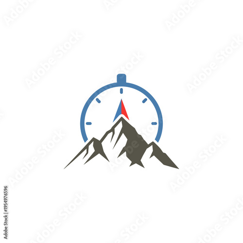 Mountain climbing and time management concept.