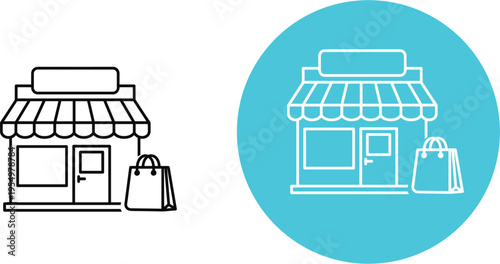Shop icon vector illustration design for retail and e-commerce business