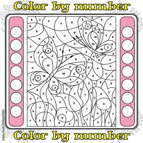 Color by Number Activity: An engaging color-by-number activity, designed to stimulate the mind and offer a creative outlet, perfect for educational or leisure purposes. 