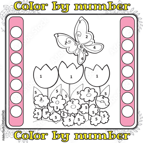Color by Number Activity: An engaging color-by-number activity, designed to stimulate the mind and offer a creative outlet, perfect for educational or leisure purposes. 
