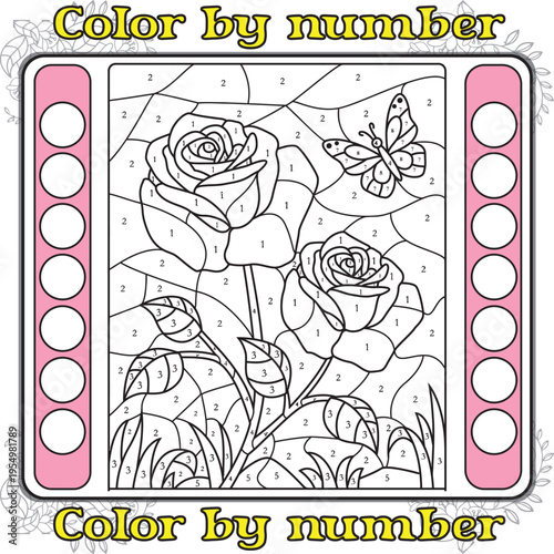 Color by Number Activity: An engaging color-by-number activity, designed to stimulate the mind and offer a creative outlet, perfect for educational or leisure purposes. 