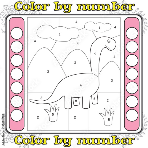 Color by Number Activity: An engaging color-by-number activity, designed to stimulate the mind and offer a creative outlet, perfect for educational or leisure purposes. 