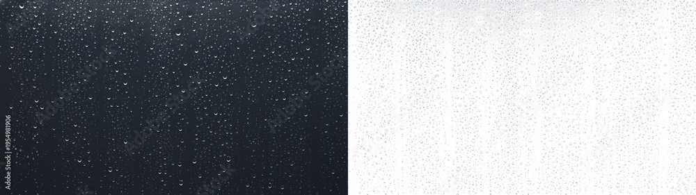 Εκτύπωση καμβά Water drops rainy window overlay bright condensation field PNG transparent backg