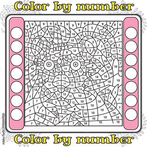 Color by Number Activity: An engaging color-by-number activity, designed to stimulate the mind and offer a creative outlet, perfect for educational or leisure purposes. 