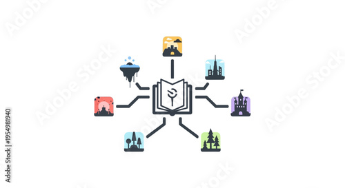A graphic representation of information flow.