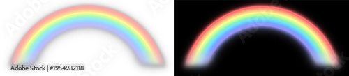 Photos Soft glowing rainbow arc light colorful gradient effect png overlay element