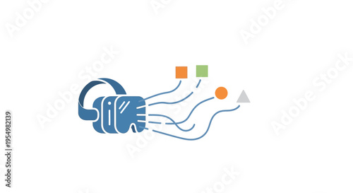 A hand wearing virtual reality headset.