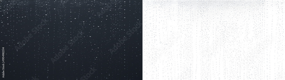 Obraz premium Water drops rainy window overlay bright humidity sparks PNG transparent background