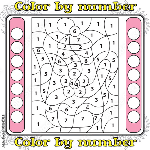 Color by Number Activity: An engaging color-by-number activity, designed to stimulate the mind and offer a creative outlet, perfect for educational or leisure purposes. 