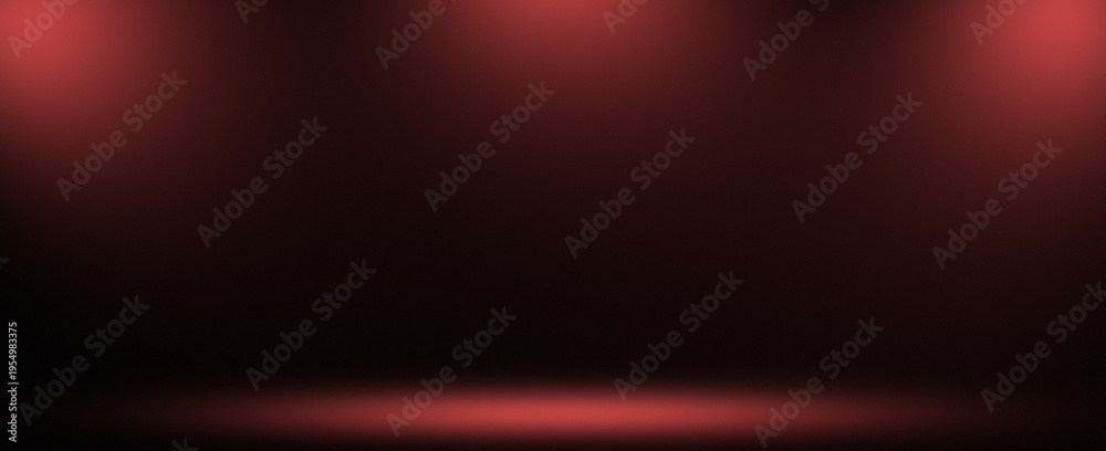 Naklejka premium Red Triple Banner