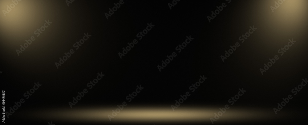 Obraz premium Golden Banner Spotlight