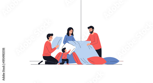 People working together on a large puzzle.