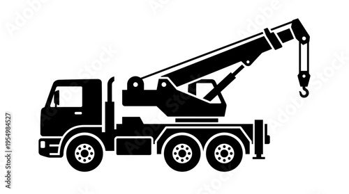 Black silhouette of a tow truck.